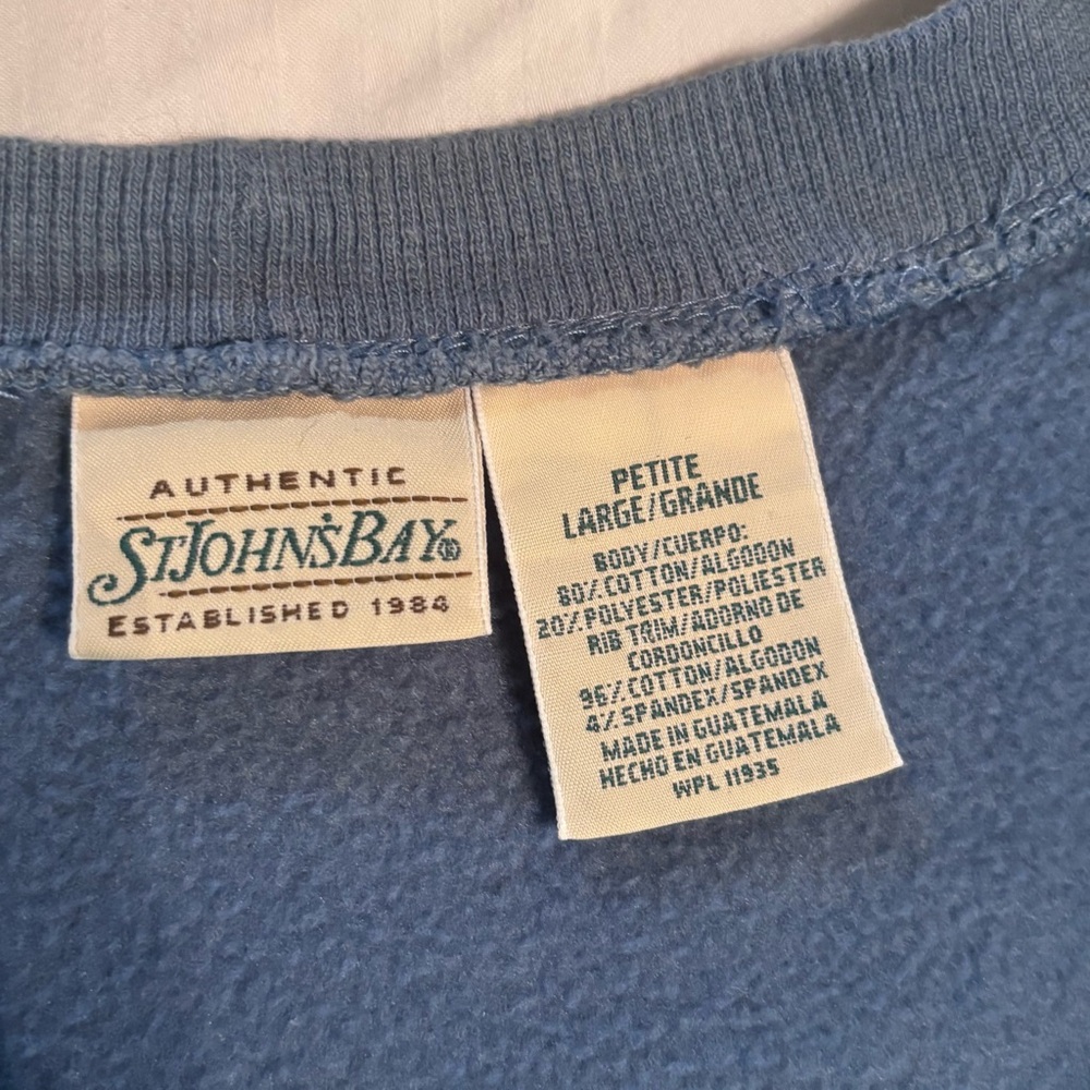 Vintage 90's, Grandpacore St. John's Bay Light Blue Cardigan Sweater - Picture 4 of 4